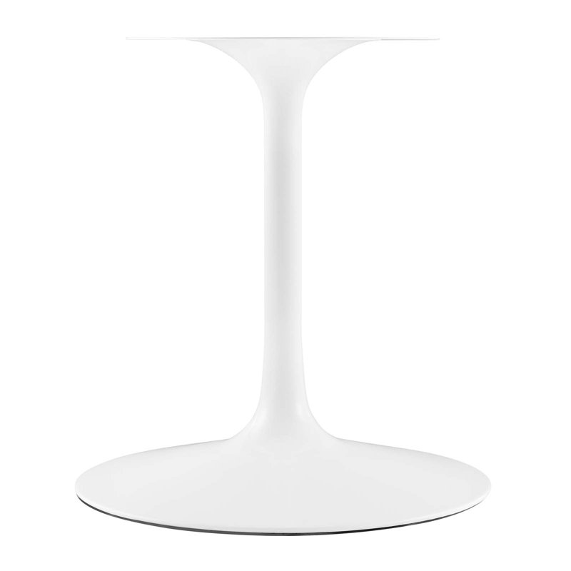 Modern 60" Oval White Wood Dining Table with Sleek Metal Base
