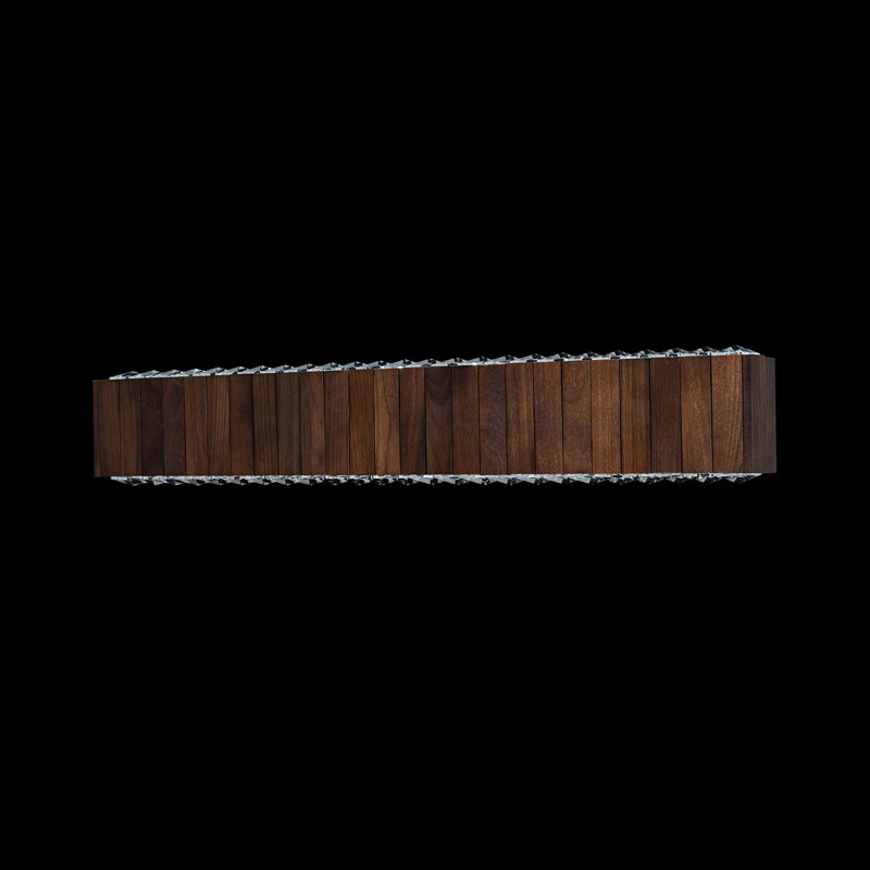 Kemberly 2 - Light LED Vanity Light, Smokey Walnut, 30 W