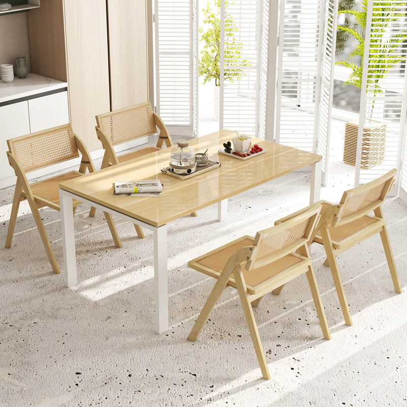 Ensemble de 4 chaises de salle à manger Bayou Breeze, Naturel