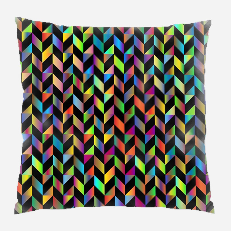 Abstract Chevron Microsuede Reversible Throw Pillow