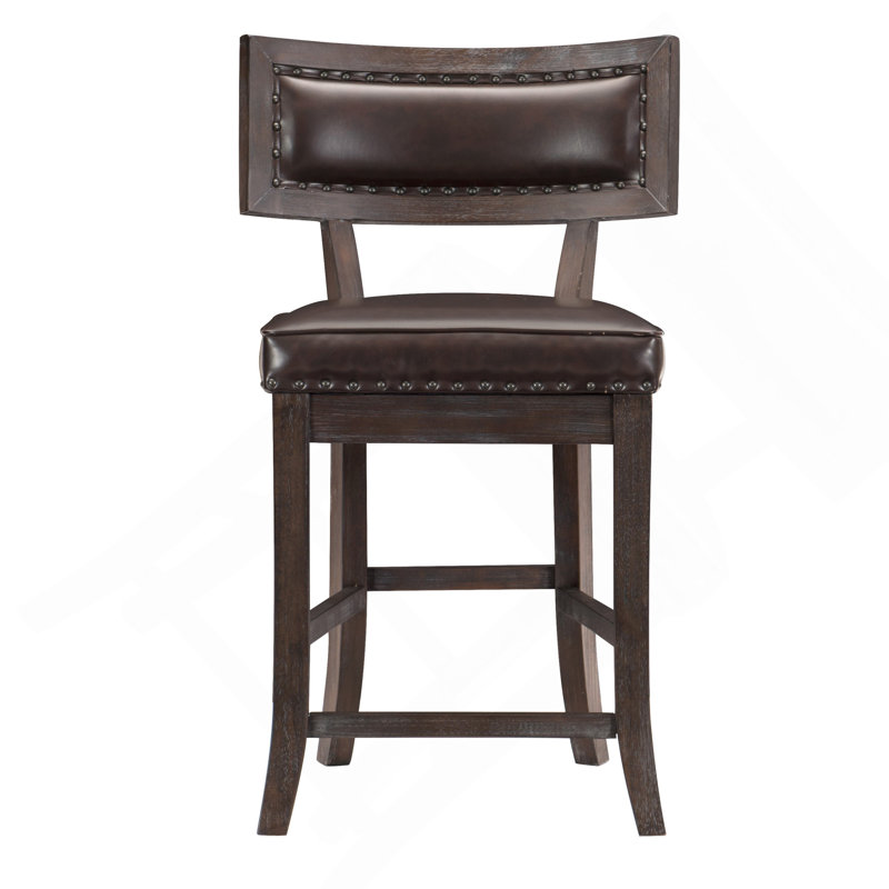 Ensemble de 2 chaises à hauteur de comptoir à finition cerisier foncé Aesthetic