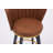 Counter Height Bar Stools Set Of 2, 360° Swivel Upholstered Barstools With Backs And Metal Legs, 26" H Seat Height, Velvet Fabric,Goldy Footrest-223894134