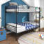 Lit superposé simple au-dessus de simple, structure en métal avec échelle pour une solution de couchage durable et peu encombrante
