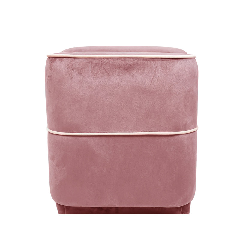 Banc de rangement rembourré, Rose clair, Rose clair