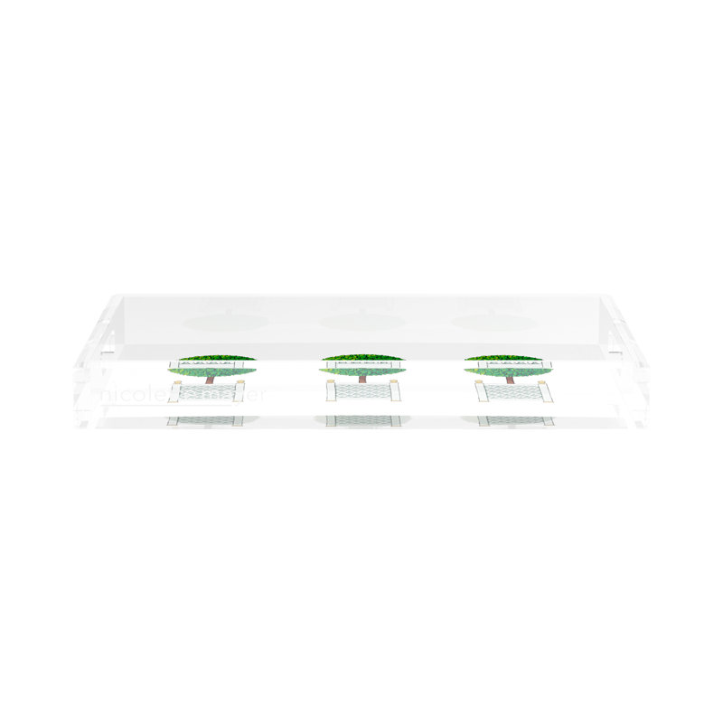 Decorative Tray, 17"W x 10.5"D x 2"H