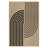 Machine Washable Geometric Striped Area Rug in Black/Brown-1941754763