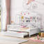 Lit double en bois avec lit gigogne simple, lit pour enfant avec tablette-1965282071