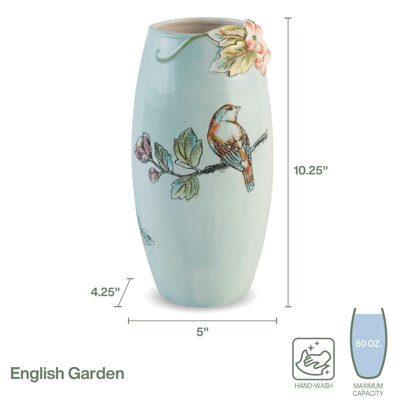 Fitz And Floyd English Garden Tall Vase