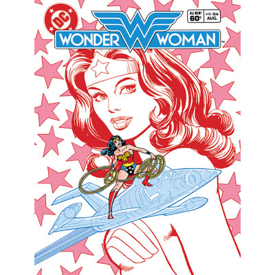 Wonder Woman - Stars Graphic Art Print on Canvas