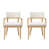 Beige Cushion/Oak Frame
