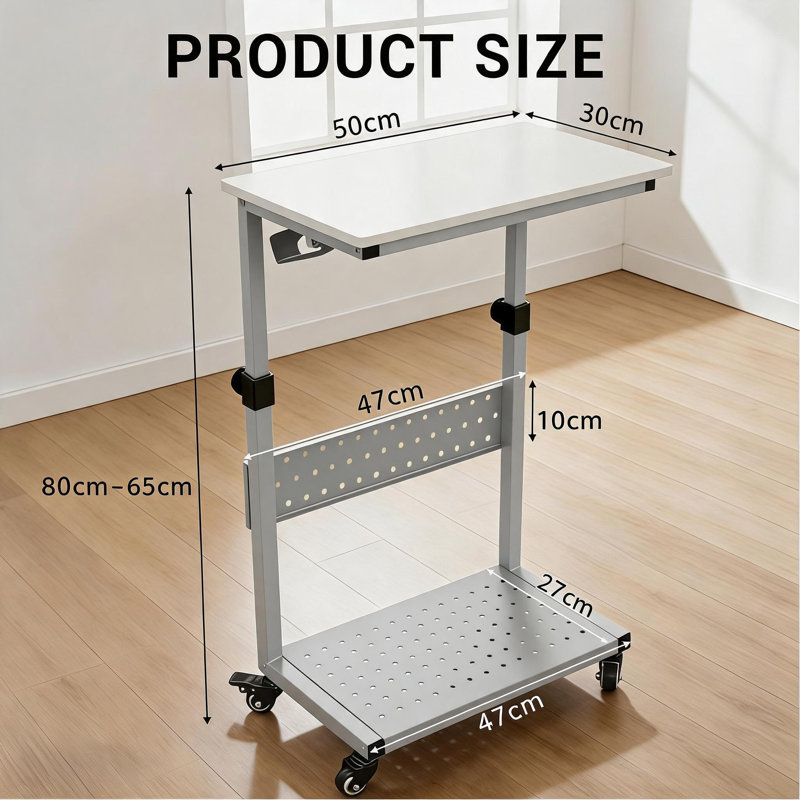 50 cm W Iron Shelving Unit, White
