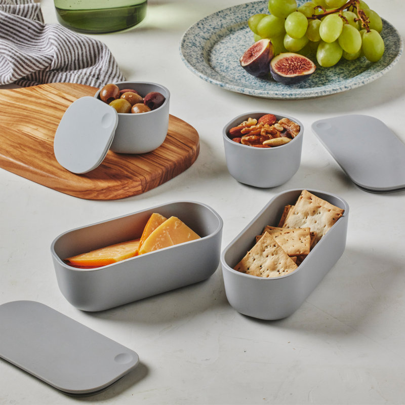Caraway 14Pc Glass Food Storage Set, Navy
