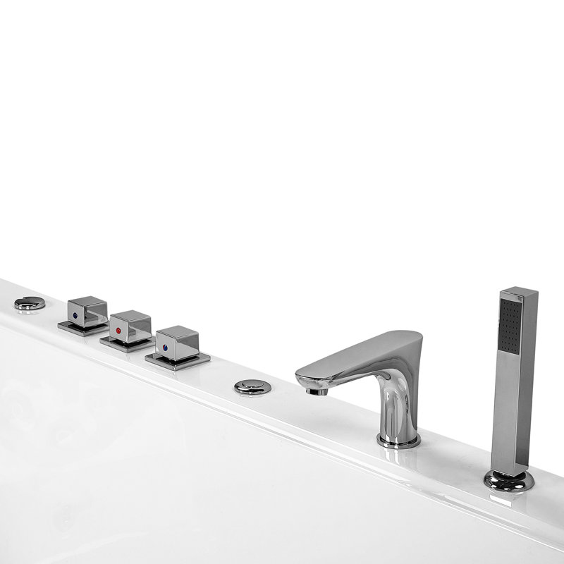 Osborn 1830mm x 1420mm Whirlpool Acrylic Bathtub with Tap