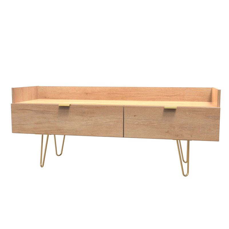 Taeyah 2 Drawer TV Unit, Oak Wood