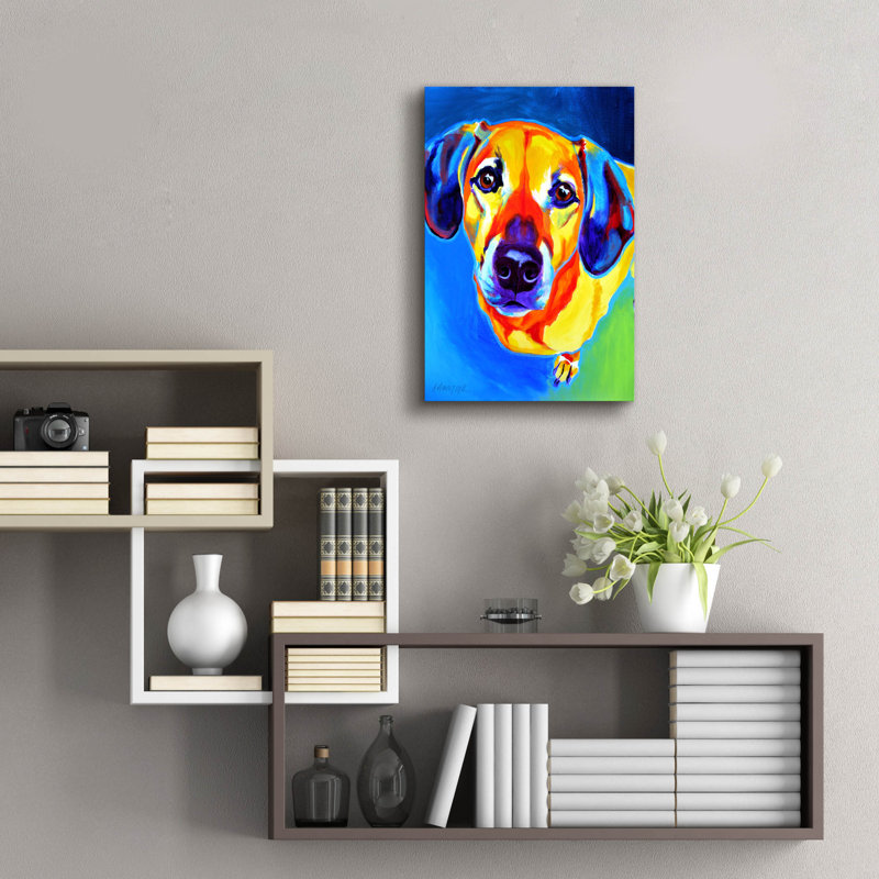 «Dachshund - Maisie» par Dawg Painter, H 24 po x l 16 po x P 0,2 po