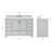 55'' Single Bathroom Vanity with Carrara Marble Top-93359330