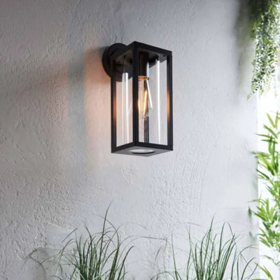 Matte Black Plug-in Outdoor Sconce