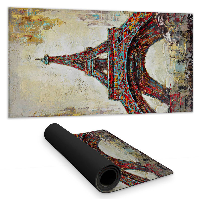 Abstract eiffel tower - 15.75"x31.50" Desk mat