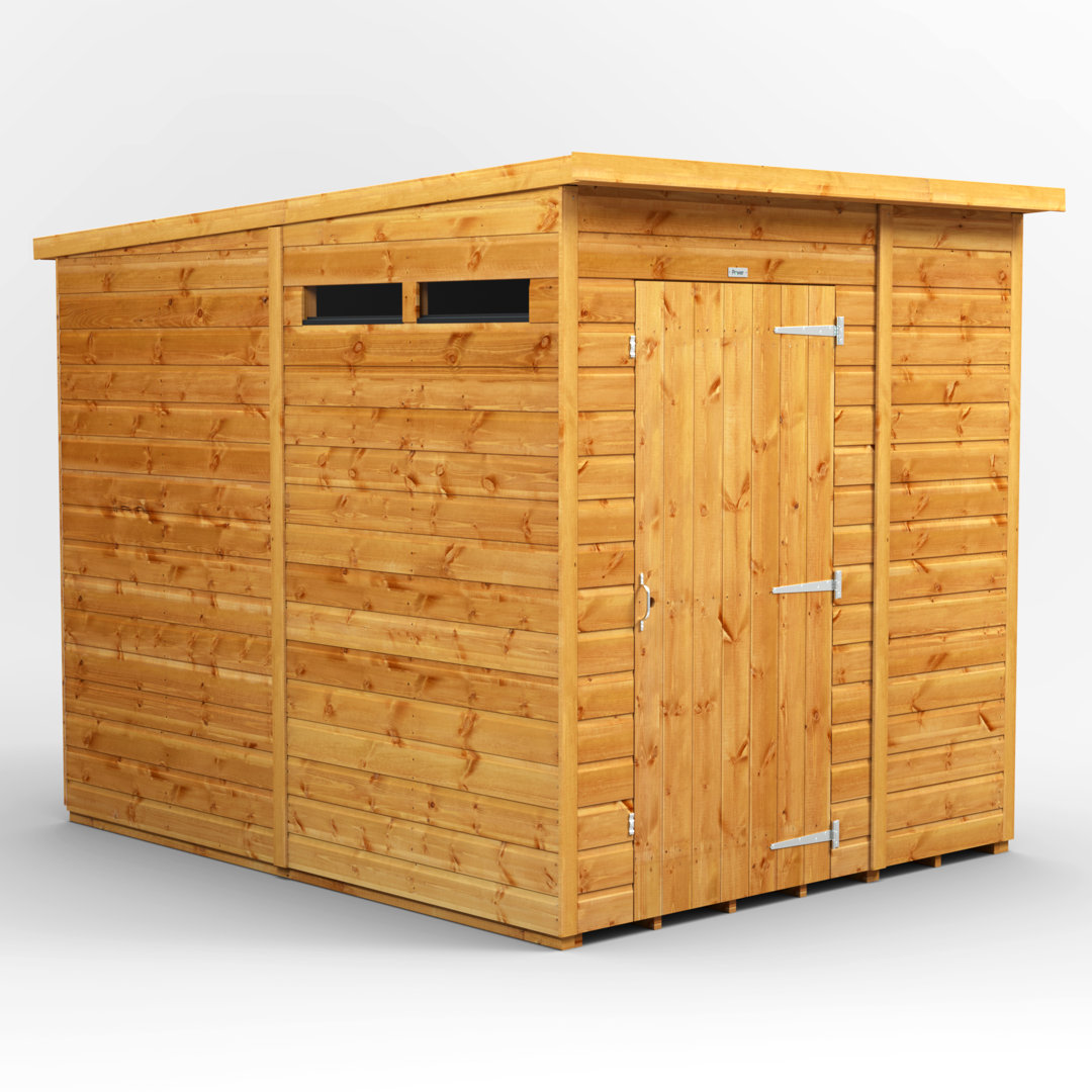 Powersheds 6 x 8ft Timber Tongue & Groove Pent Garden Shed Security Shed