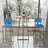 Bar Table And Chairs Three Piece Set, Gold Frame, Sponge Made Seat Cushions And Backrests, Bar Table With Storage Function-366669236