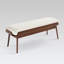 Banc d'entrée classique et minimaliste en tissu avec cadre en bois et banc de bout pour le salon de la chambre à coucher-526397790-527111254