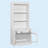 83.4" Tall Bookshelf, Modern Bookcase With 2 Glass Doors And 1 Drawer, Storage Bookcase With Open Shelves-1859845170