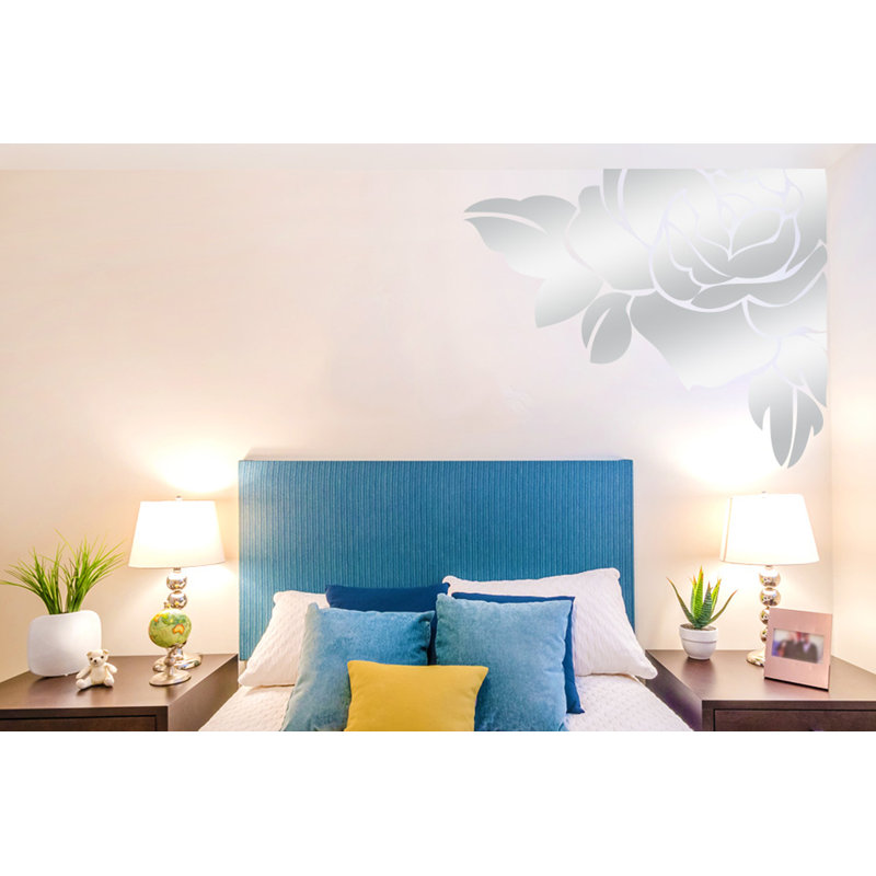 Plants & Flowers Non-Wall Damaging Wall Decal, Medium, Shiny Silver