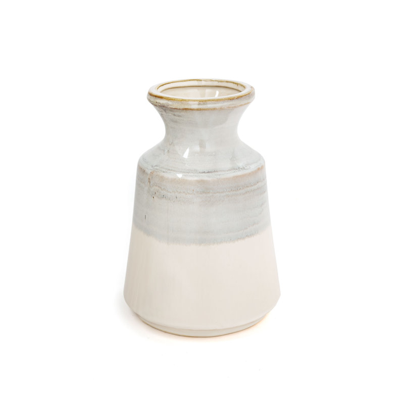 Handmade Ceramic / Porcelain Table Vase, 9" H x 6" W x 6" D