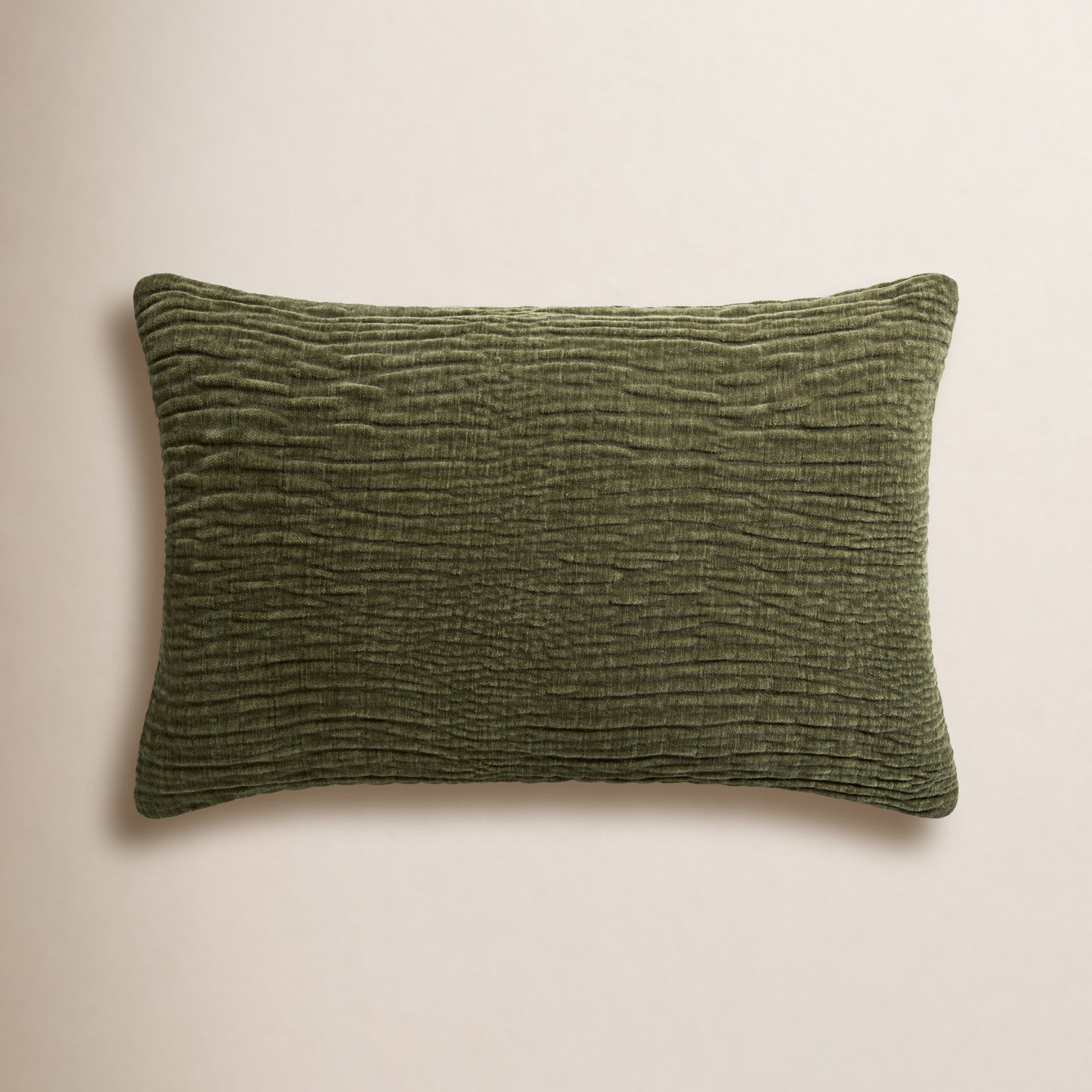 Edan Throw Pillow, 13"H x 21"W, Olive, Pillow Cover Only/No Insert