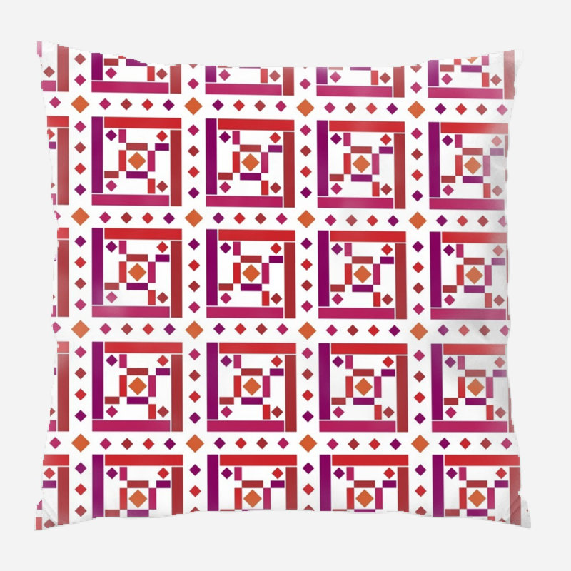 Background Geometric Microsuede Reversible Throw Pillow