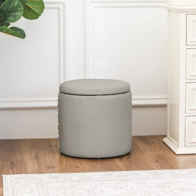 Repose-pieds rond en cuir Pu