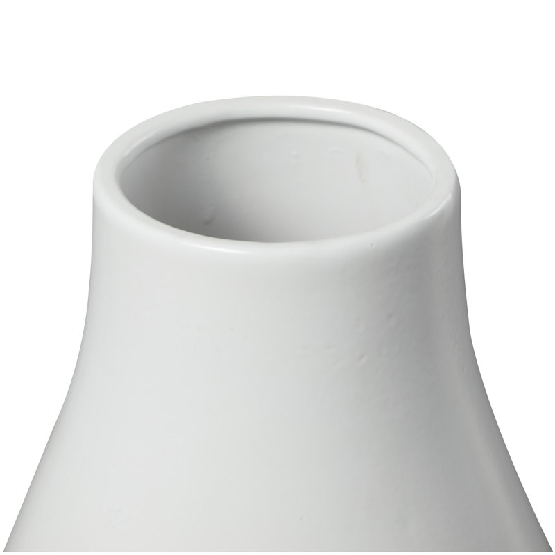 Vase de table en céramique Mable, H 20,25 po x L 16,60 po x l 11,65 po, White