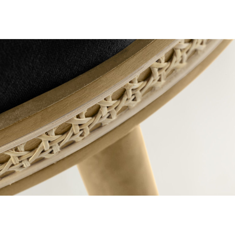 Alma Upholstered Dining Chair, Black