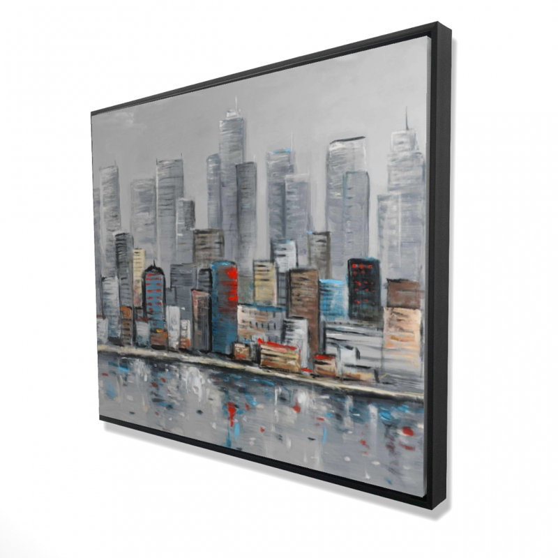 Abstract City Skyline Print On Canvas