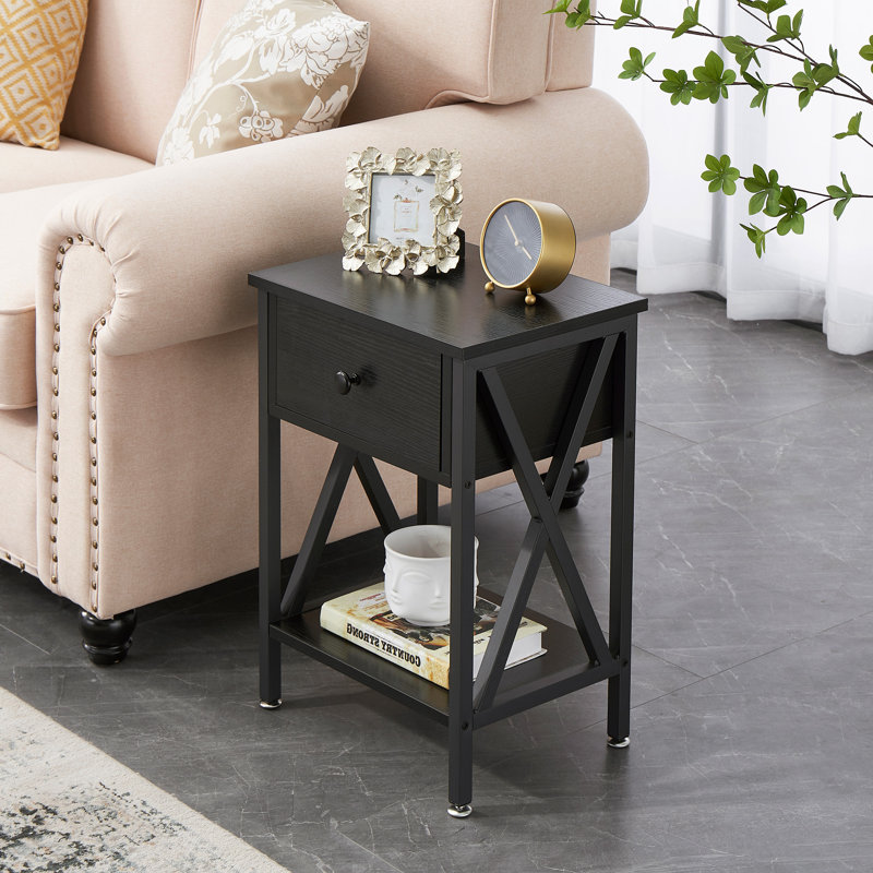 Kempst Steel Piece Bedroom Set, Black, Twin