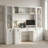 Abigael 88.5'' W Wall Unit Desk With Hutch Bookcase, Drawers, Cabinets, And Open Storage Shelves