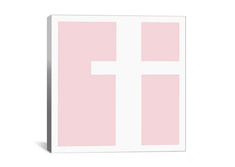 « the type »-impression sans cadre sur toile, T, H 12 po x l 12 po x P 1,5 po