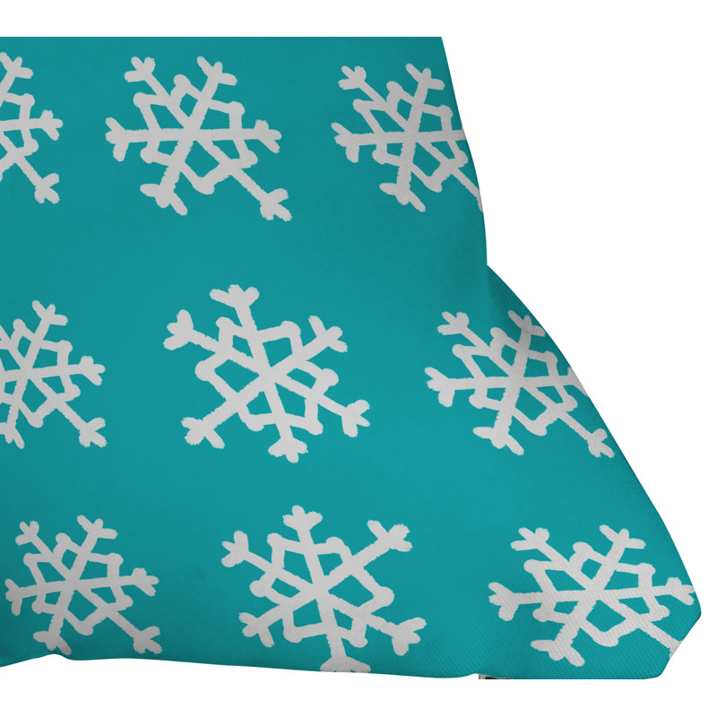 Snowflake Party Indoor/Outdoor Throw Pillow