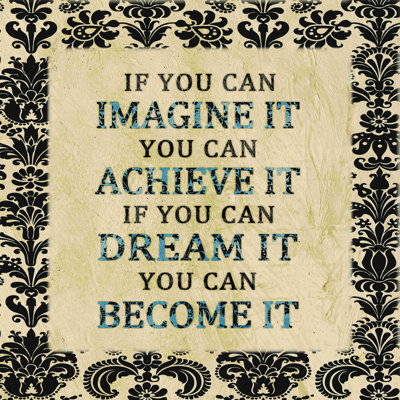 «Imagine Success Be Success», art textuel sur toile tendue
