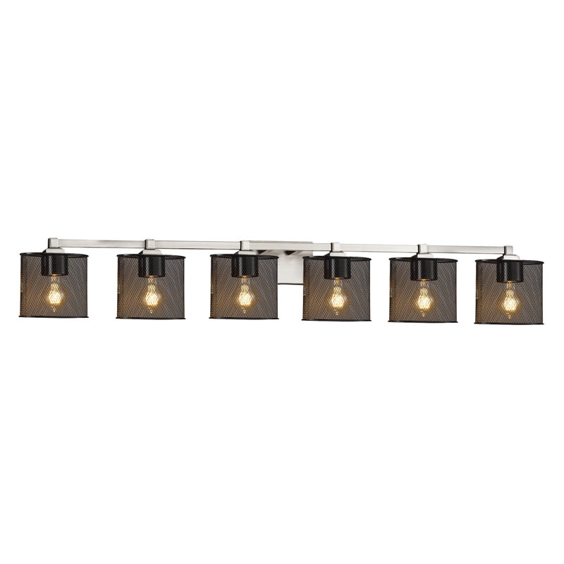 Éclairage pour meuble-lavabo 6 lumières Bennett, Nickel brossé