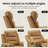 Leather Power Recliner Chair with Triple Motor Adjustment, USB/Type-C Charging & 7-Color LED Lighting – Home Theater Seating-1217350847