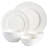Gibson Home Gracious Dining Gourmet Expressions Embossed Porcelain Dinnerware Set, Service For 8 (40Pc)