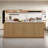 Kitchen Island with Marble Top and Solid Wood Base-111470036