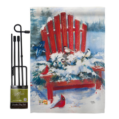Double Sided 18.5'' H x 13'' W Polyester Animal Flag Set