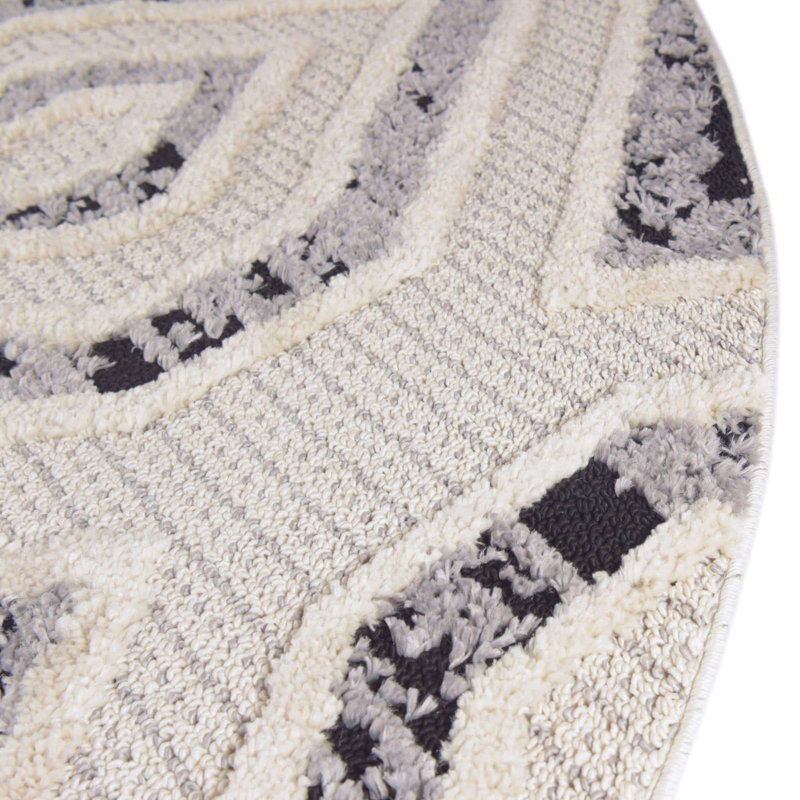 Gosnold Geometric Indoor Rug, Round 4'
