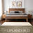 King Size Platform Bed Frame with Headboard & Footboard, 12 Solid Wood Strong Slats, Center Metal Legs, Noise-Free & Slip-Free Design, Easy Assembly, No Box Spring Needed, Walnut Finish-185807623-185807618