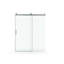 Porte de douche coulissante simple sans cadre à fermeture en douceur, verre trempé avec revêtement facile à nettoyer