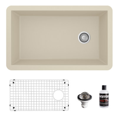 Karran Quartz 31-3/4'' X 19-1/4'' Single Bowl Undermount Kitchen Sink Kit