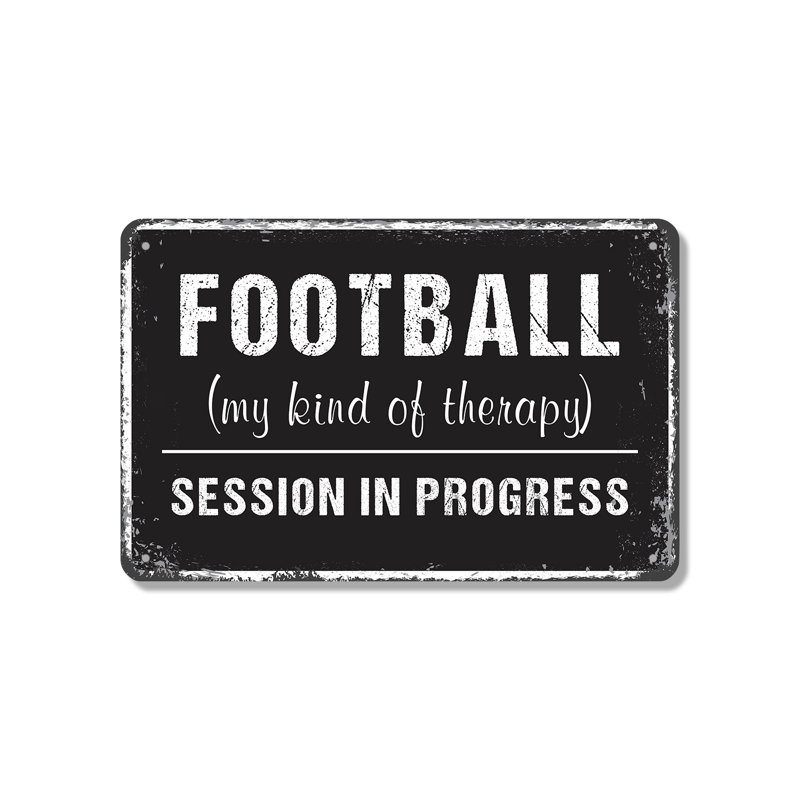 Football Therapie (lot de 2) enseigne en aluminium 7 po x 10 po