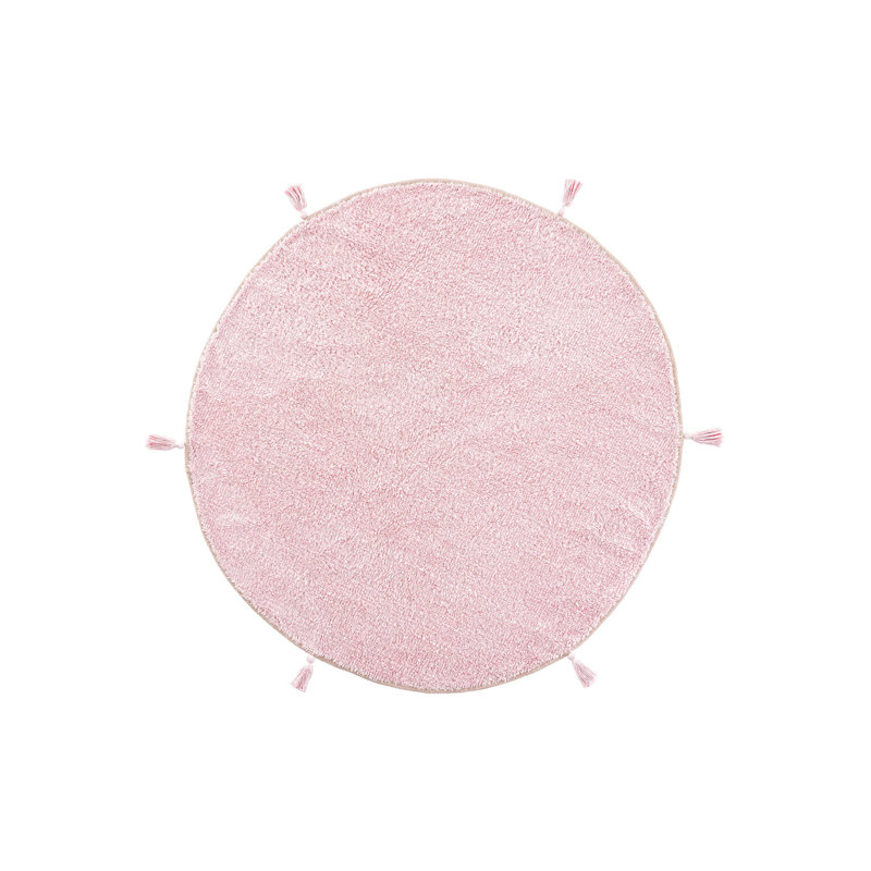 Round Rogowski Solid Colour Cotton Machine Made 47.24cm X 47.24cm Indoor / Outdoor Area Rug